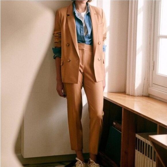 Sezane Gustavo Trousers Camel Size 38 - US 6 - Picture 1 of 5